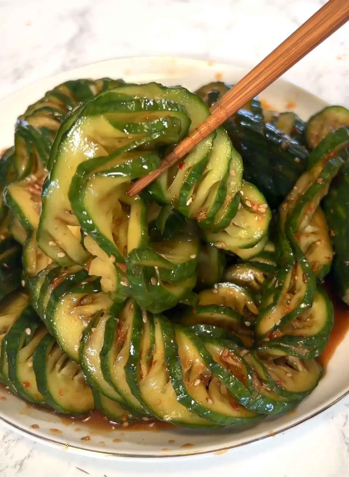 Vegan Spicy Asian-Style Cucumber Salad