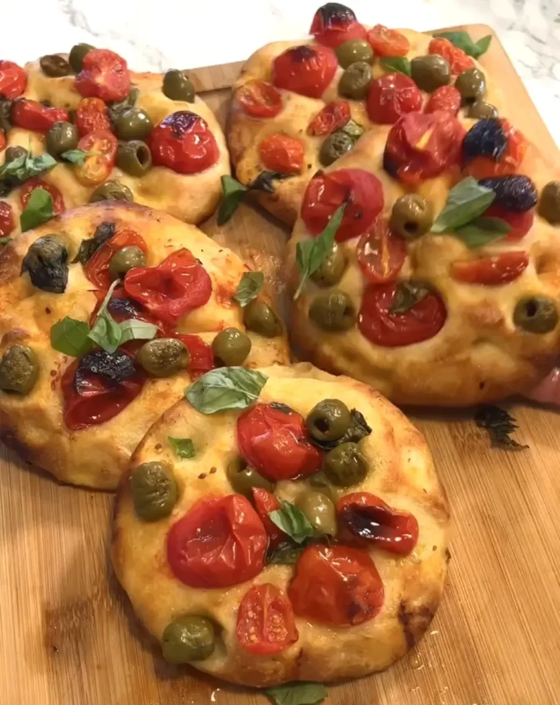 Focaccine with Cherry Tomatoes