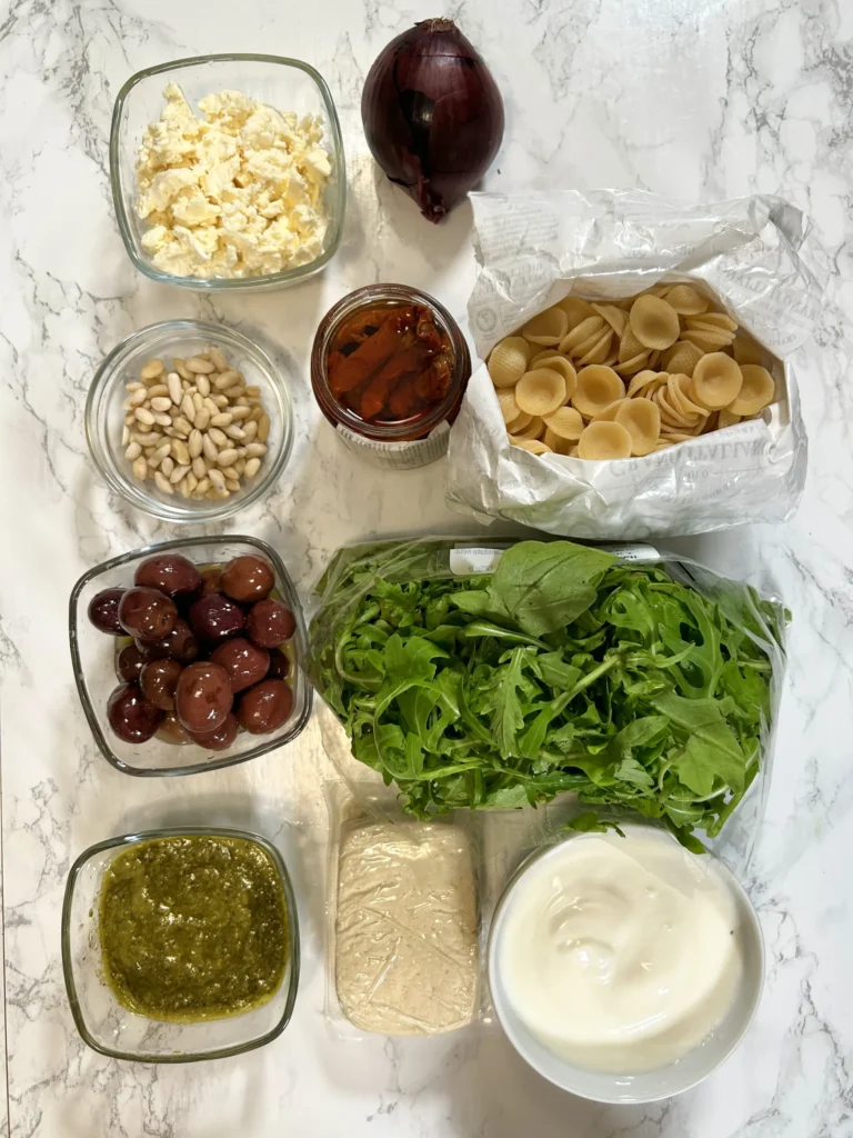 How to make Pasta salad with Pesto-Yogurt sauce
