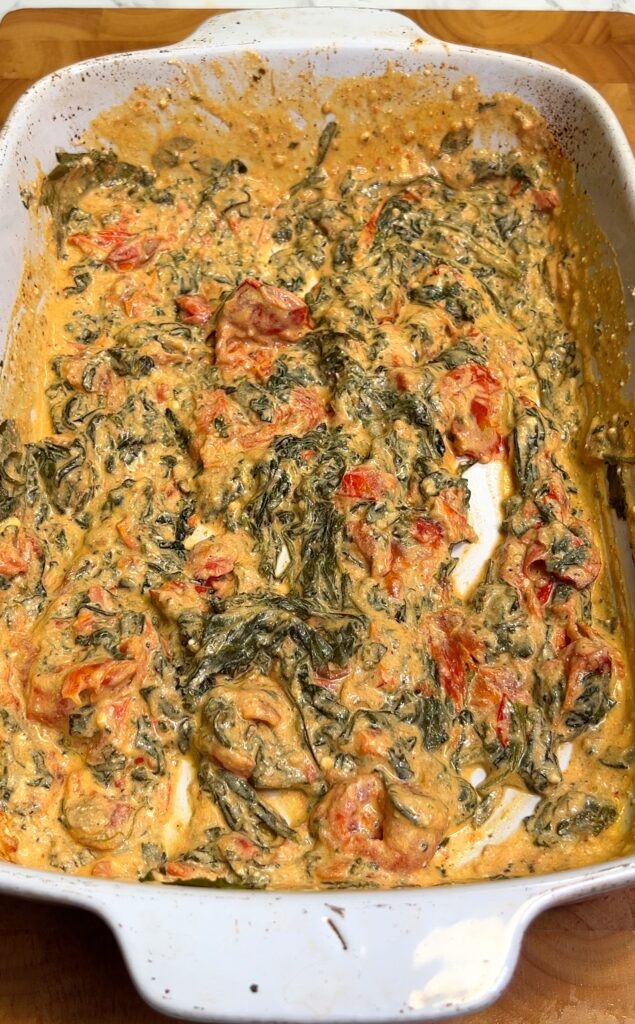 baked Tomato and Spinach Pasta