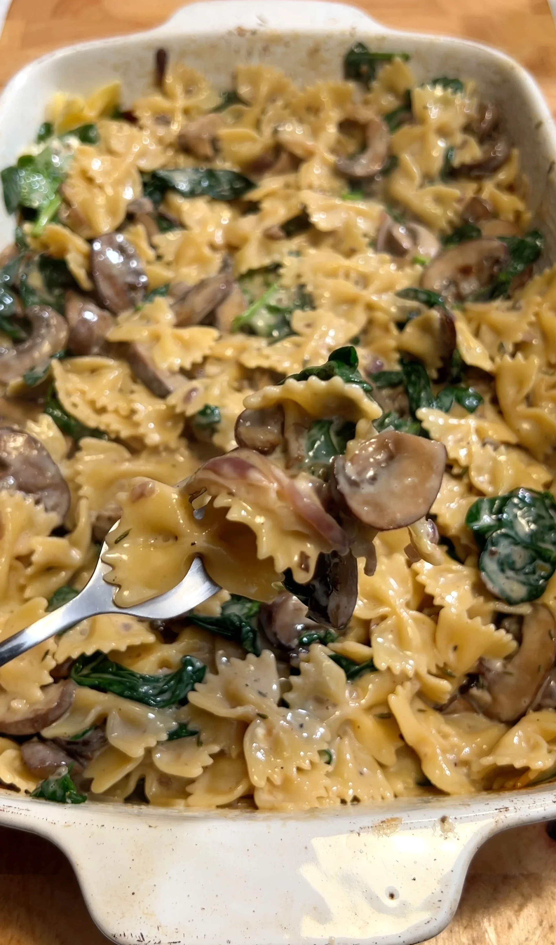 mushroom spinach pasta thumbnail