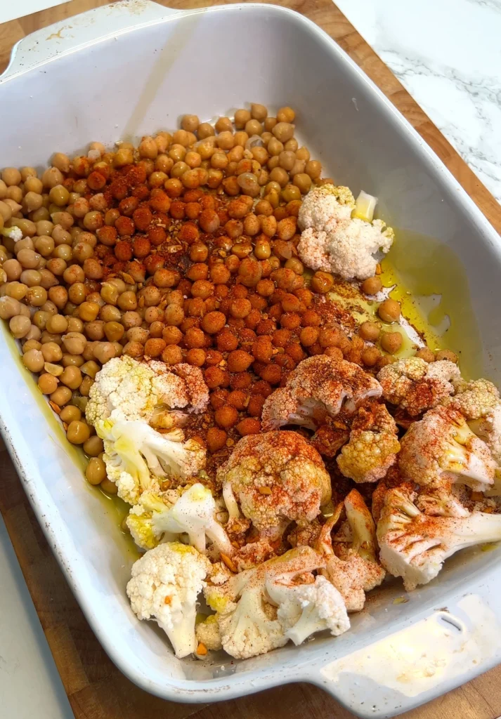 Roasted Chickpea and Cauliflower Wraps Preheat Oven