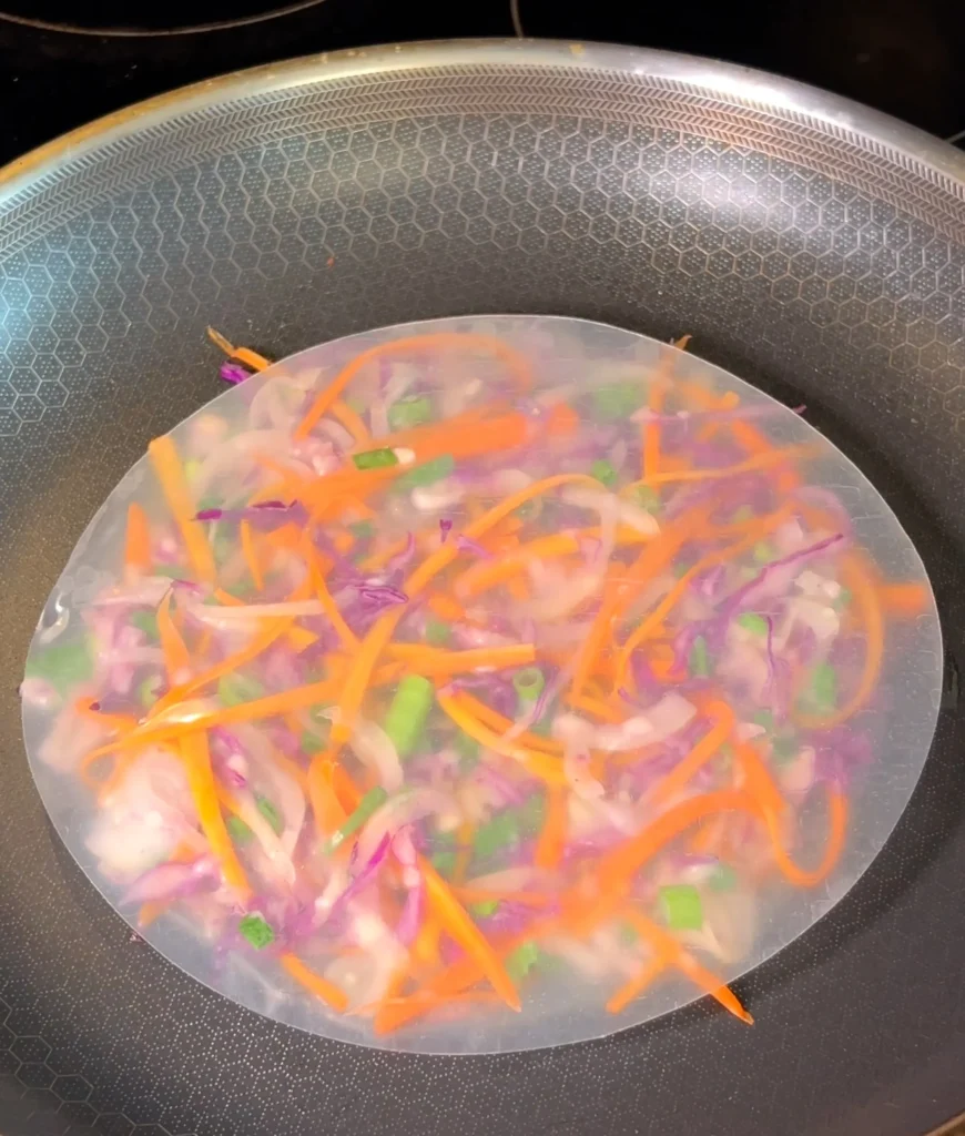 Crispy vegetable rice paper pancake a crunchy delight