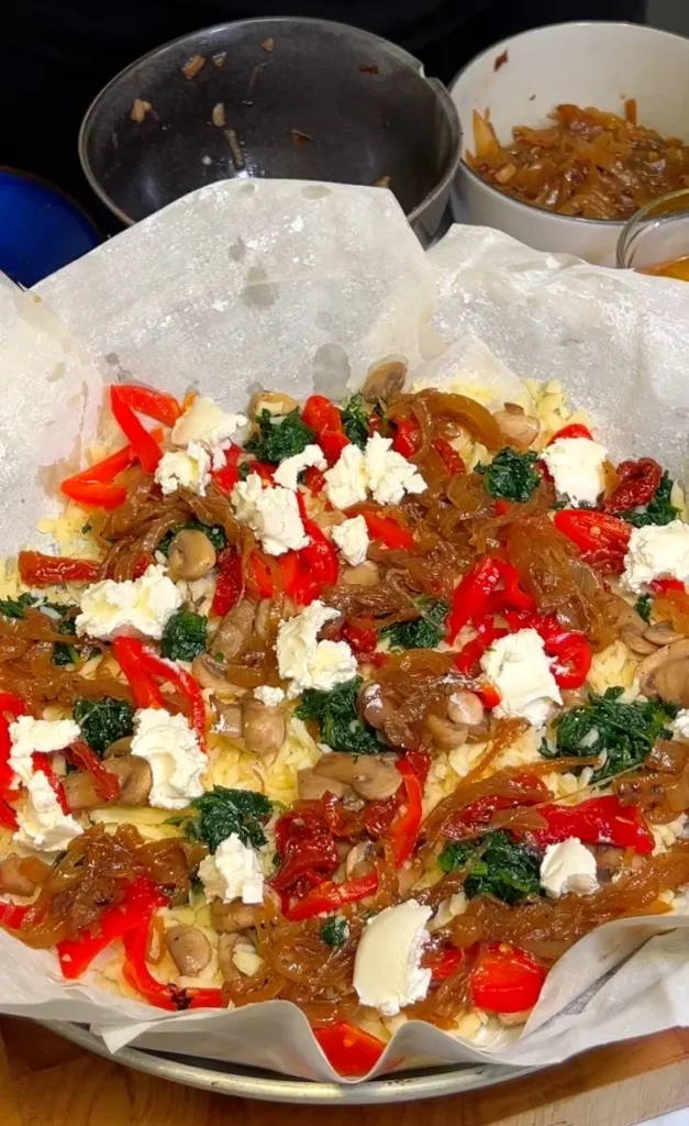 Cheesy Spinach & Filo Pie Recipe Filling