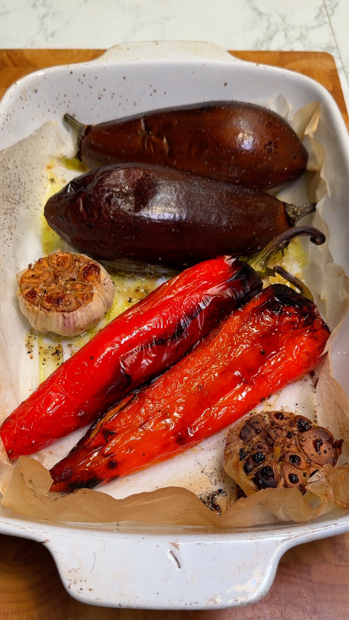 Roasted eggplant and chickpea salad healthy vegan recipe dr vegan